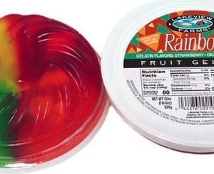 Rainbow fruit gel ring